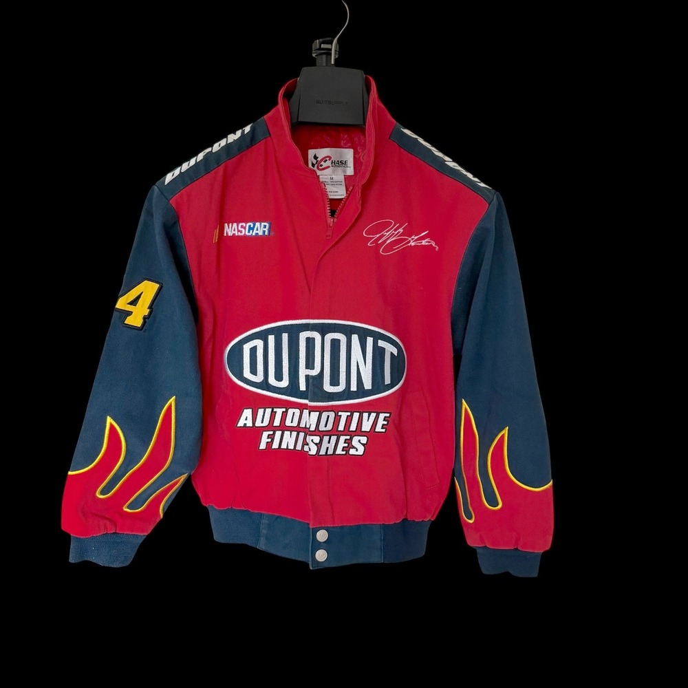 Kids Chase Authentics NASCAR Jeff Gordon DuPont Racing Jacket Red Blue Size M